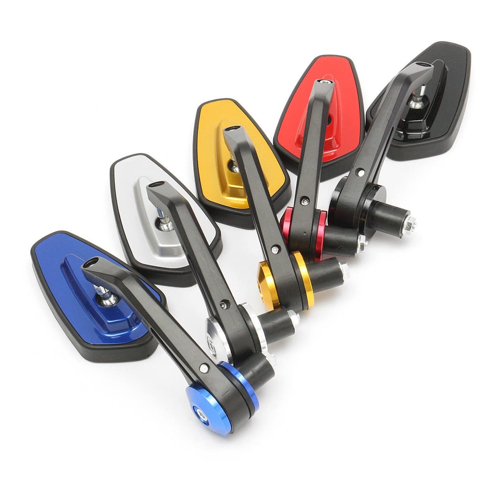 BAFAFA Rétroviseur Latéral Guidon Rétroviseur Moto Moto Aluminium 7/8 "22mm Barre Fin Côté Rétroviseur Moto Vélo Guidon Rétroviseurs