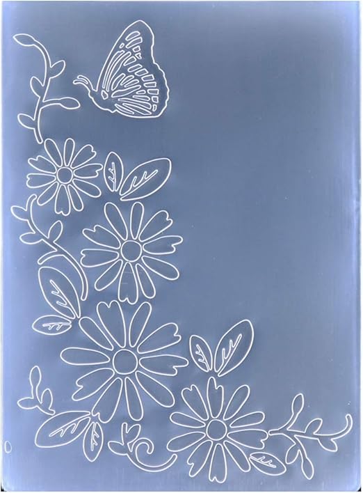 KWELLAM Flowers Corner Butterfly Summer Plastic Embossing