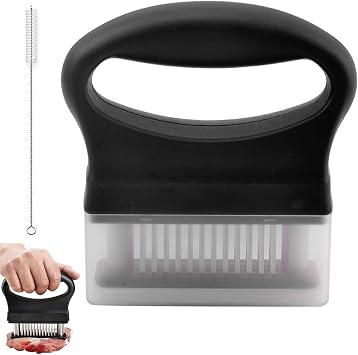 Meat Tenderizer, Meat Tenderizer, Meat Tenderizer, 48 Blades, Meat Tenderizer, Makes Meat Softer, Disassembles and Cleans, Muscle Cuts, Hand Held, Stainless Steel Cleaning Brush Included