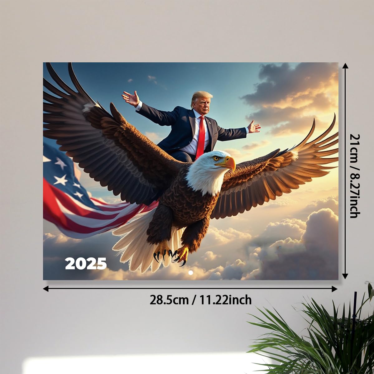 Calendario de pared 2025 de Donald Trump