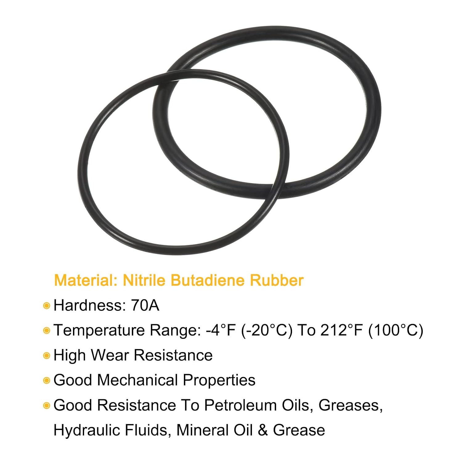 MECCANIXITY Nitrile Rubber O-Rings 42mm 44mm OD 38mm ID 2mm 3mm Thick Seal Gasket, Black 15in1 Set