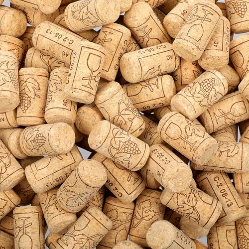 200Pack Straight Wine Cork, #8 Natural 7/8" x 1 3/4" Soft Wine Corks for Wine Bottles, Craft Projects Decor, DIY Arts