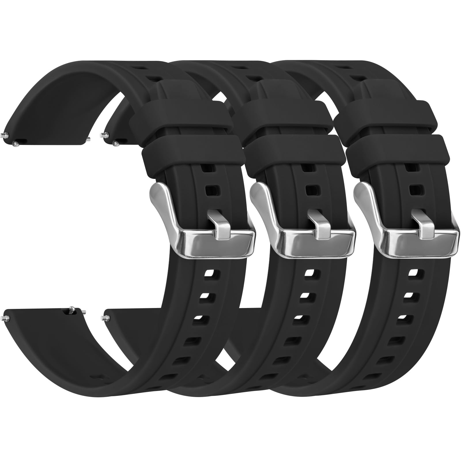 Amzpas Silikon Uhrenarmbänder 22mm Für Herren Damen