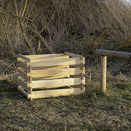 Gartenwelt Riegelsberger Holzkomposter aus Lärche 80x80xH60 cm