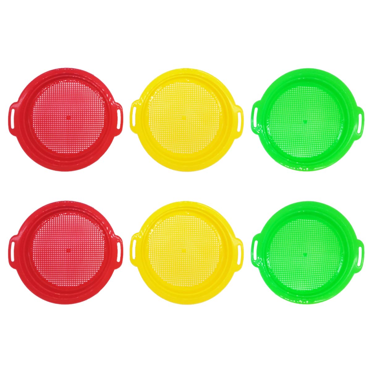 Alasum 6 Piezas Pantalla de Playa Pala de Malla de Playa Juguete de Playa de Arena Tamices de Arena portátiles Juguetes de filtrado de Arena favores de Fiesta en la Playa