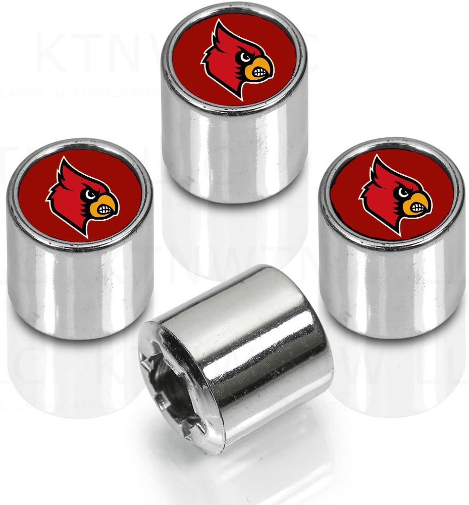 Stockdale Officially Licensed NCAA Colorful Insert Valve Caps - Louisville Cardinals