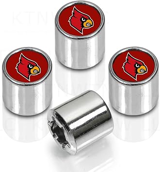 Stockdale Officially Licensed NCAA Colorful Insert Valve Caps - Louisville Cardinals