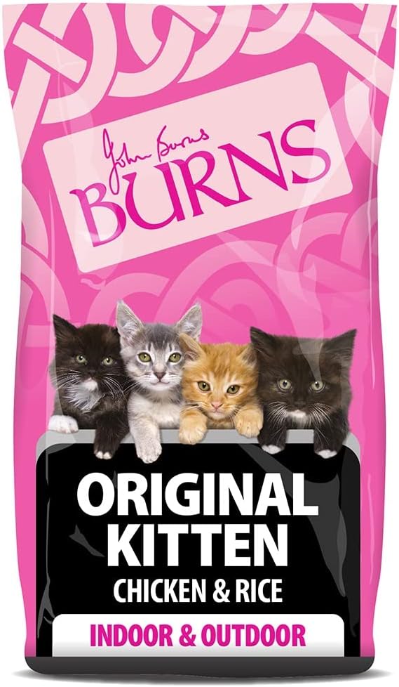 Burns Pet Nutrition Hypoallergenic Complete Dry Cat Food Kitten Chicken and Rice 2 kg