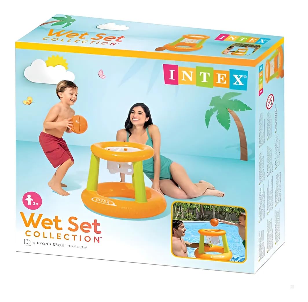 Intex Set da basket, 67 x 55 cm, colore: arancione/verde