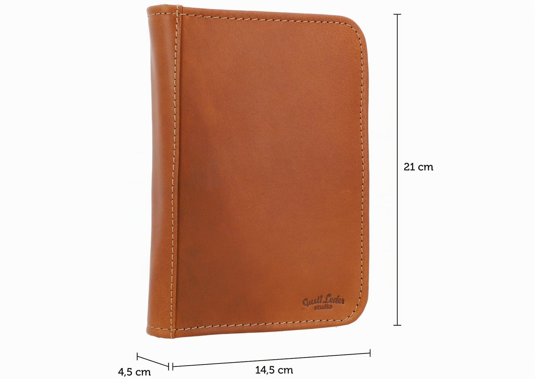 Gusti Leder Astuccio In Pelle Vintage Marrone – Astuccio Per Adulti Con Chiusura A Zip, In Vera Pelle Per Ufficio, Scuola, Creativi