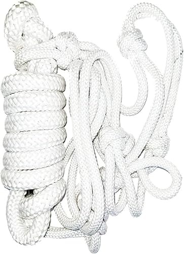 Vista 9 de Saddlesworld Cabestro de entrenamiento de cuerda para caballos con cuerda Azul,Negro -,Marrón,Verde claro,Rojo