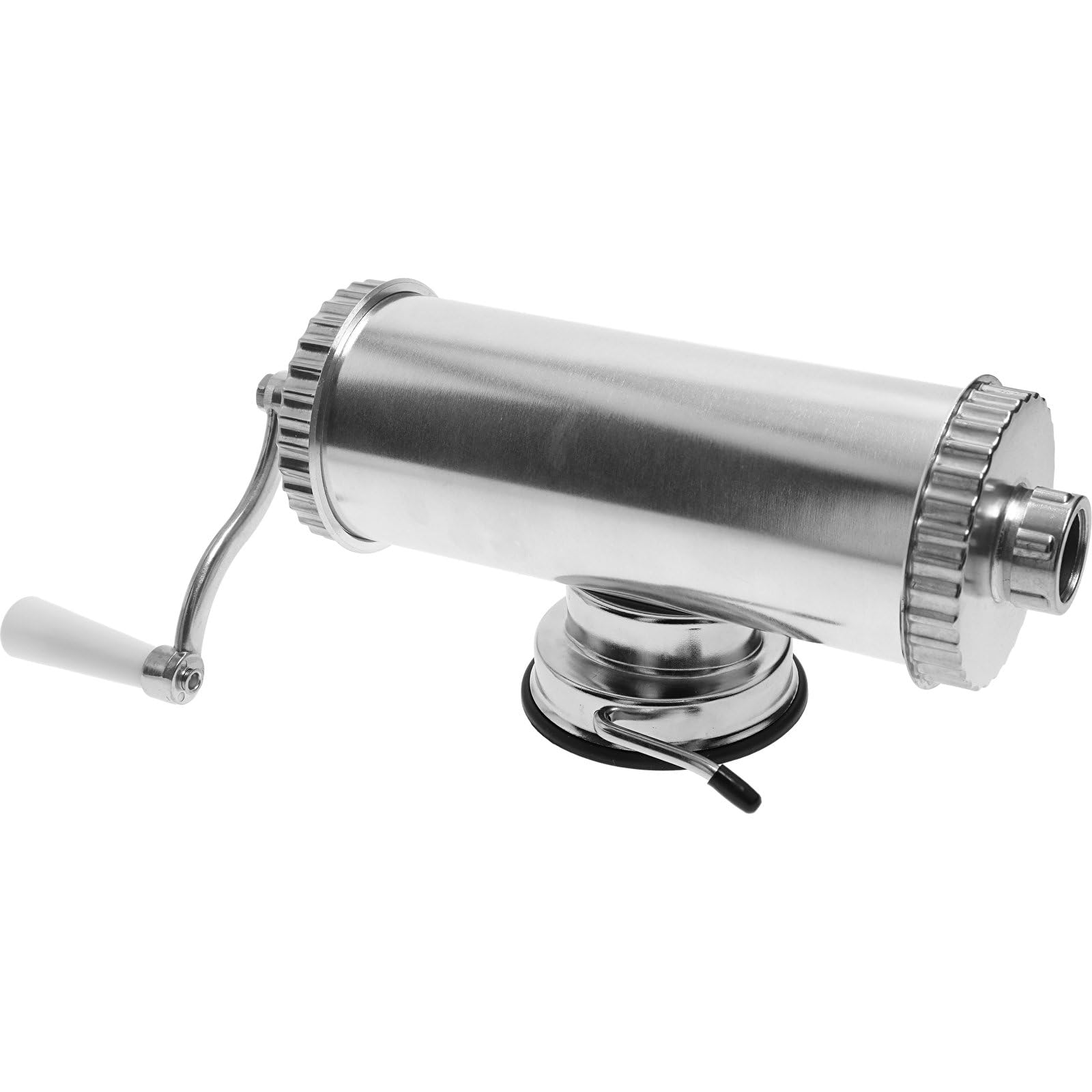 Browin 311009 Riempitore manuale orizzontale con pistone in silicone, 1,5 kg, acciaio inossidabile, 4 imbuti