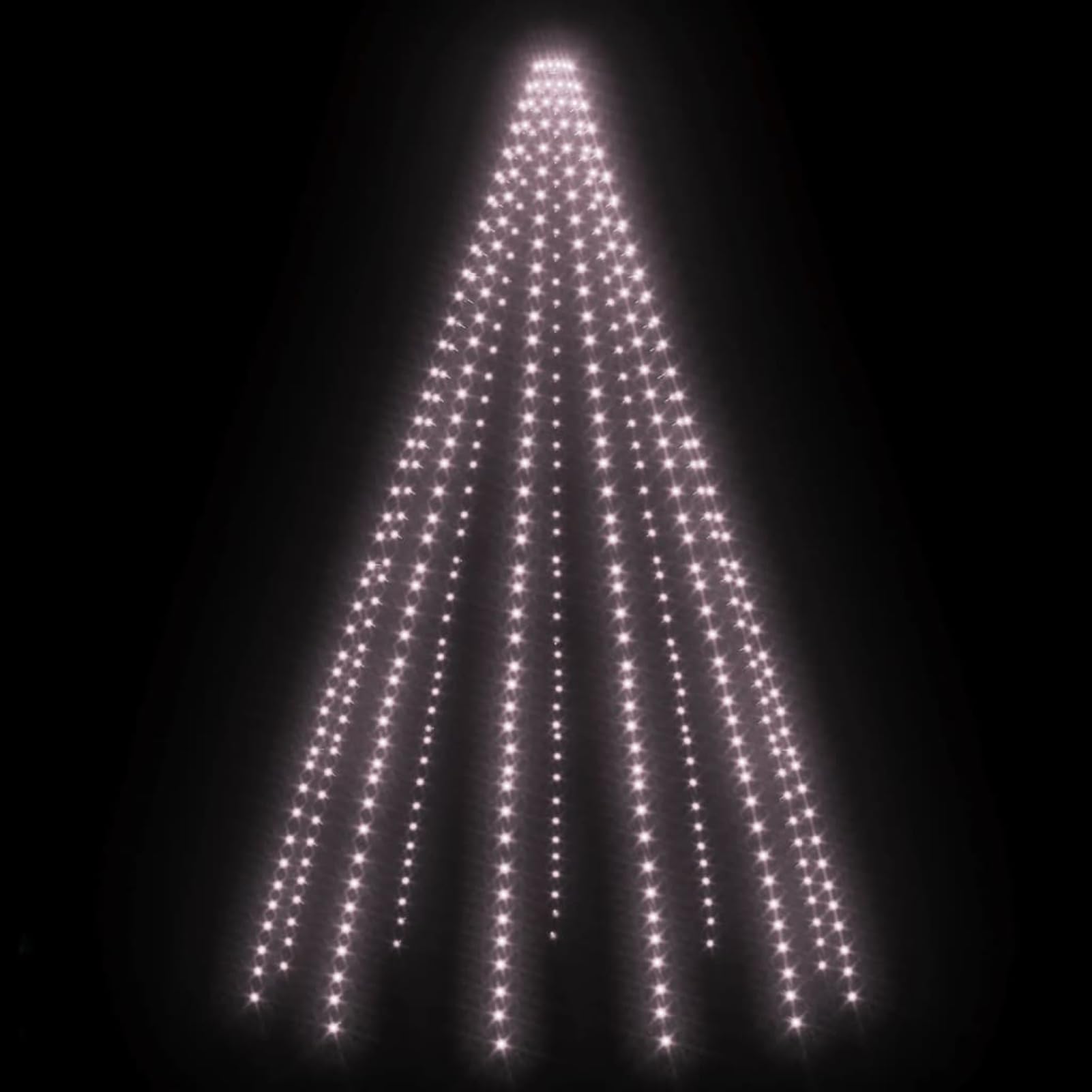 IKAYAA Lichterkette Weihnachtsbaum mit Ring und 10 Girlanden, 500 LED Lichterkette Weihnachtsbaum Außen, Christbaumbeleuchtung Innen, Weihnachtsbaum Lichterkette für 500cm Tannenbaum Warmweiß