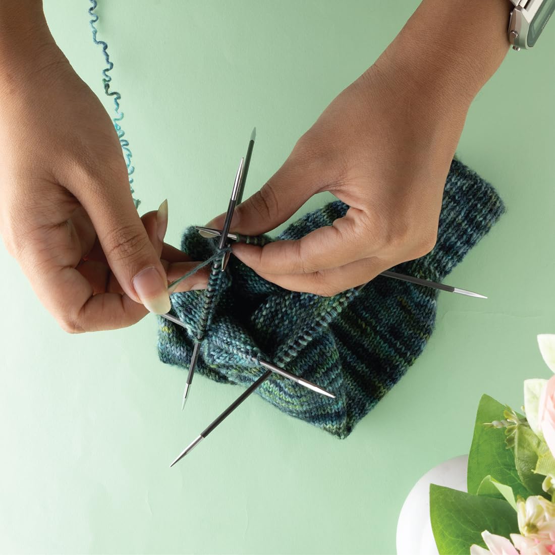 Zestaw drutów dwuramiennych KnitPro, Karbonz, 20 cm, Zestaw 5