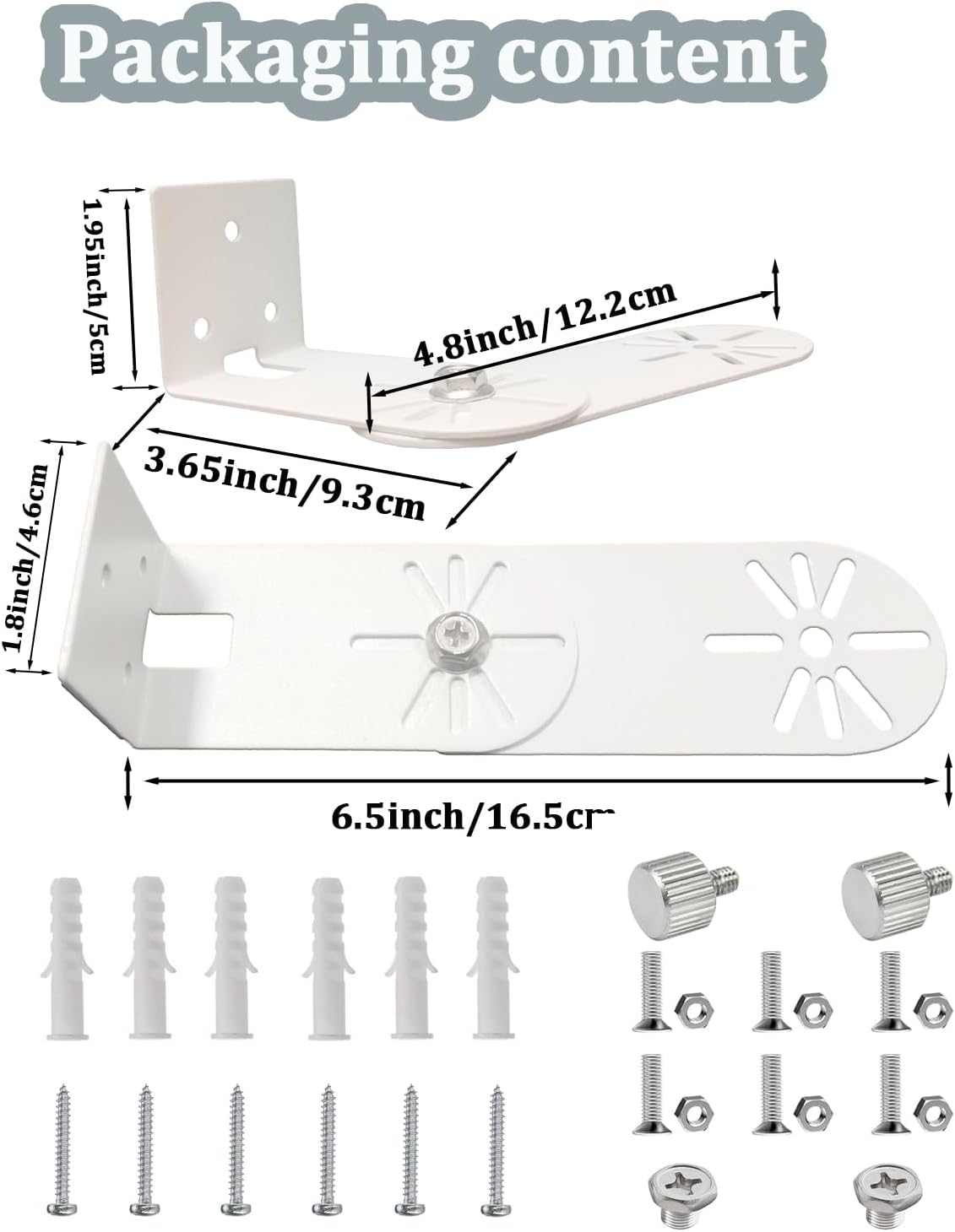 4Pack Metal Swivel Wall Mount Bracket for Wyze Cam Pan V3/V2, Wyze Cam V4/3/2 and Suitable for 1/4 inch Screws Security Camera ,Max Cover Both Sides of The House 300°