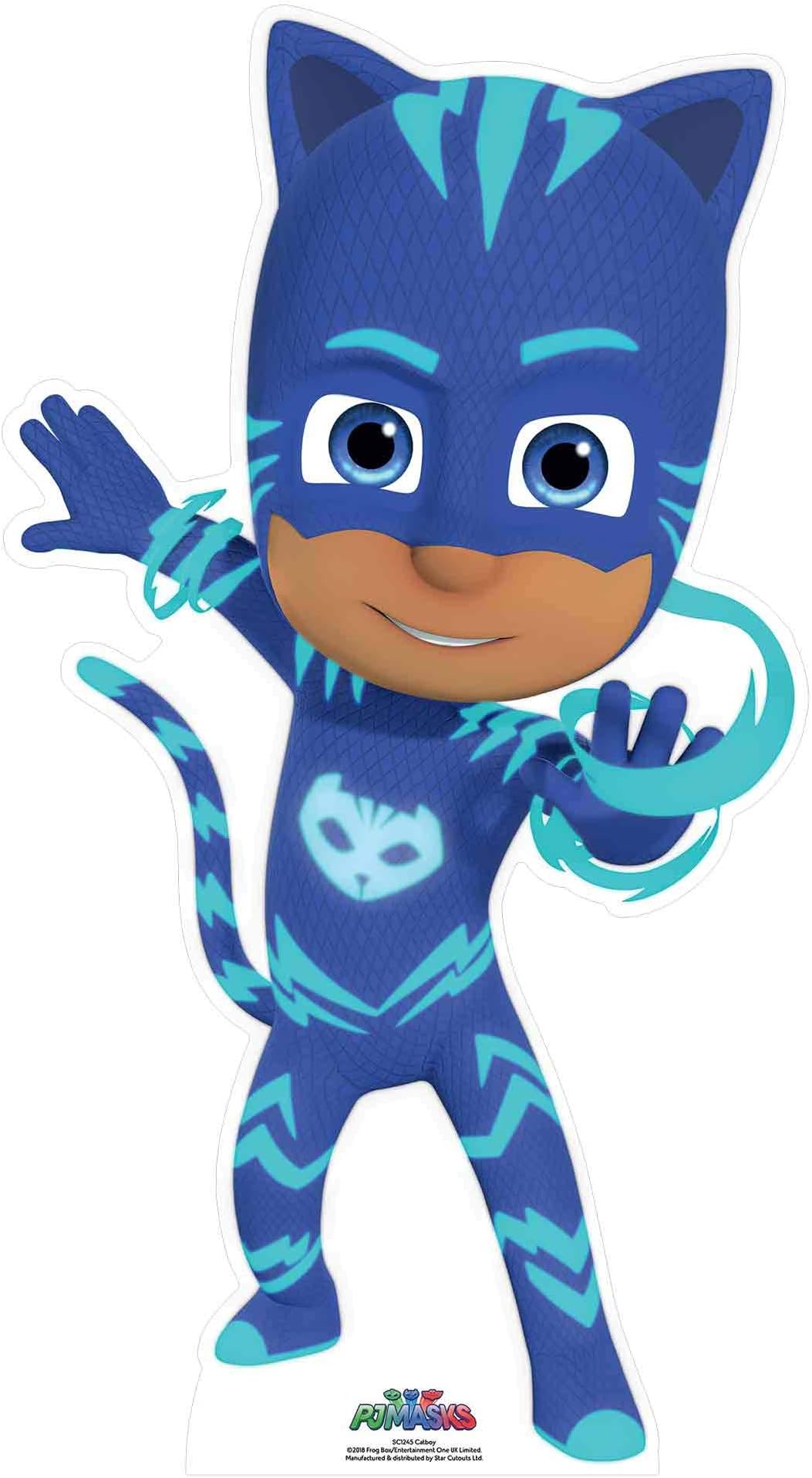 Star Cutouts Ltd SC1245 Official (Star-Mini) PJ Masks Party Cardboard Cutout 94cm Tall Perfect for Fans, Family, Collectors and Events, Catboy Small