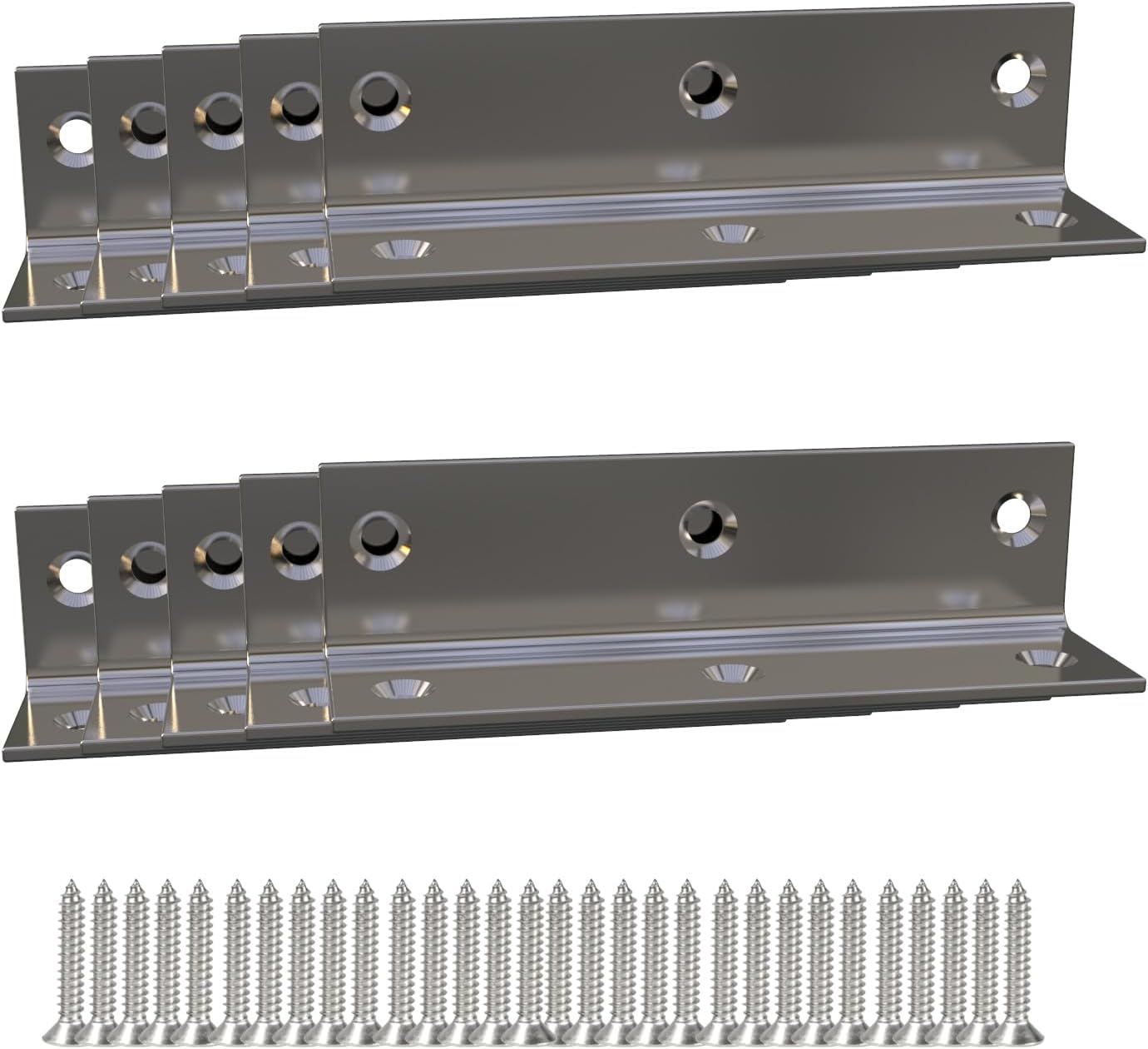 Stainless Steel Corner Bracket,Joint Right Angle Bracket,L Shape Heavy Duty Metal Corner Brace Shelf Supporter for Wood Aufuga (30, 1.5x1.2x1.2)