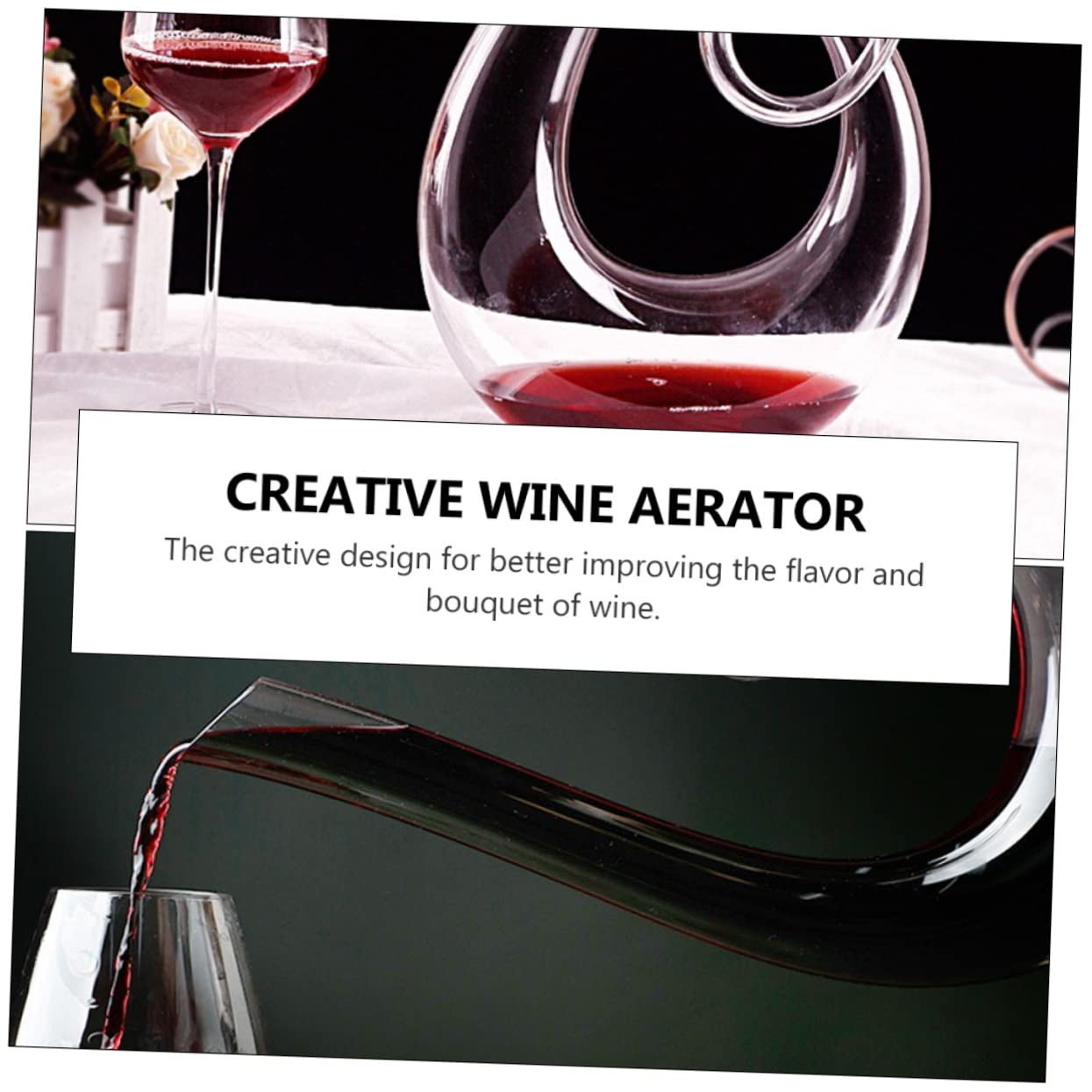 Cabilock 1 Decanter Per Vino in Cristallo Da 1300 Ml Elegante Distributore Di Bevande Per Bar Di Casa