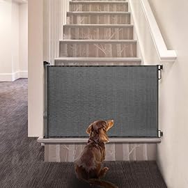 EasyBaby Extra Wide and Extra Tall Retractable Baby Gate Extends up to 71 Wide, 39.3 (100cm) Tall, Black/Pet Retractable Gates for Stairs, Doorways, Hallways, Indoor and Outdoor