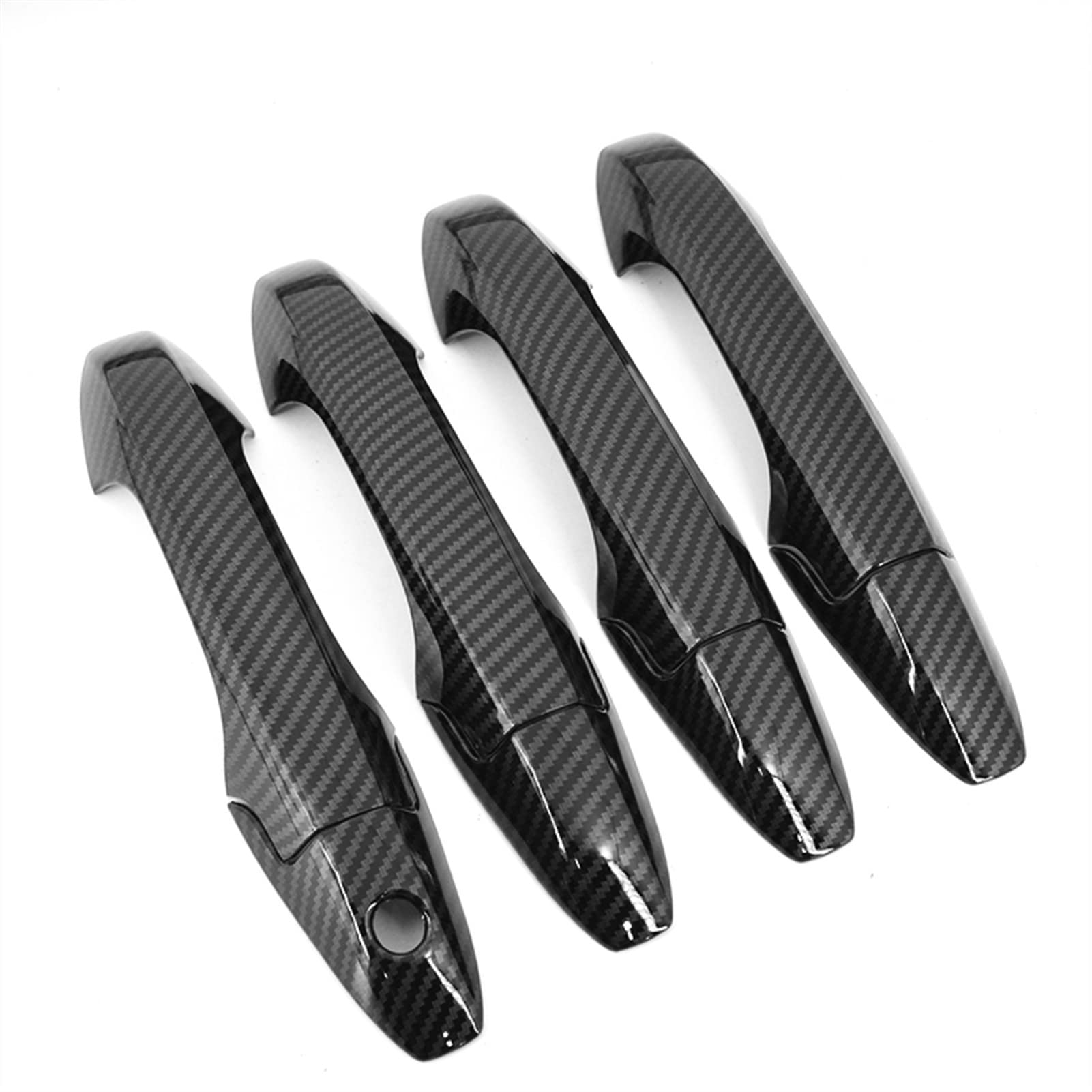 Rinkteea 2 Exterior Car Door Handle For Crv 007-011 Carbon Fiber Chrome Car Door Handle Bowl Cover Decor Sticker Styling Accessories(2)