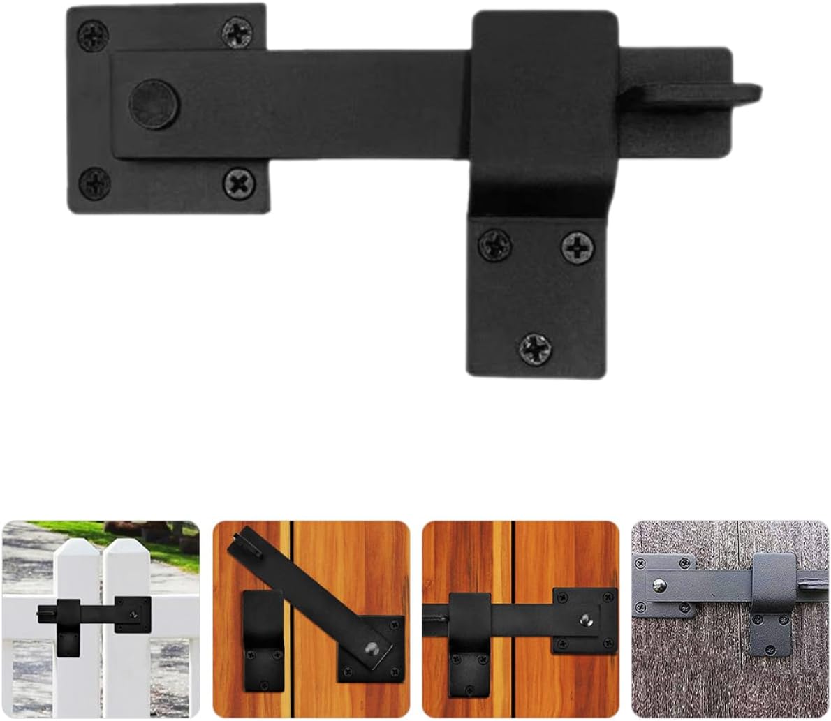 jojofuny 5sets Door Latch Gate Lock Hasp Lock for Barn Door Sliding Clasp Wrought Iron Gates Easy to Use Hardware