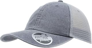 Vintage Washed Soft Mesh Adjustable Baseball Cap (Light Gray)