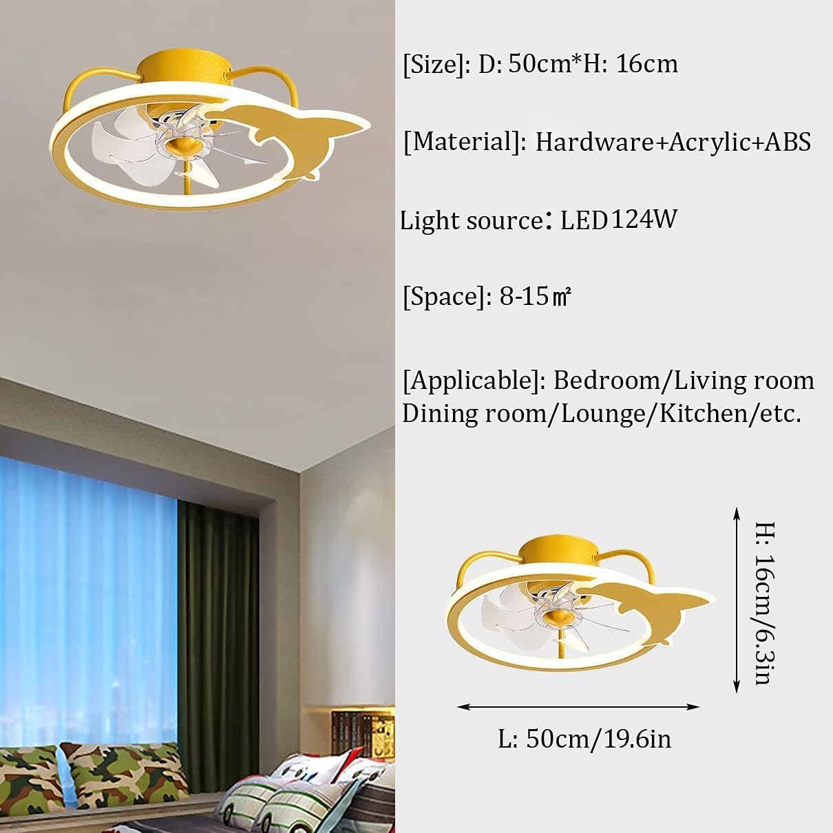 Nordic Pink Ceiling Fan Light Reversible Fan Ceiling Lamp and Remote Control Kids Ceiling Lights Silent Bedroom LED Dimmable Ceiling Fan Light Ultra-Thin Living Room Quiet Fan Ceiling Light