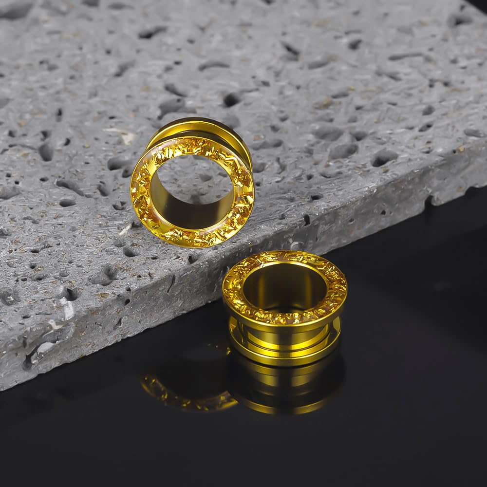 Vankula Ohr Tunnel 1 Paar Double Flared Flesh Plugs Muschelschale Edelstahl für männer damen Ohrpiercing Gestreckte Schmuck 6mm bis 16mm