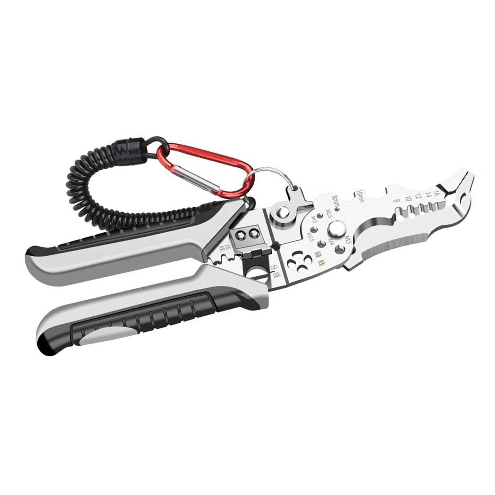 Tsophreniq Electrical Crimping Plier Cable Cutter Stripper Crimper With Wire Stripping, Cutting, Crimping Electrician Pliers Wire Crimper And Stripper