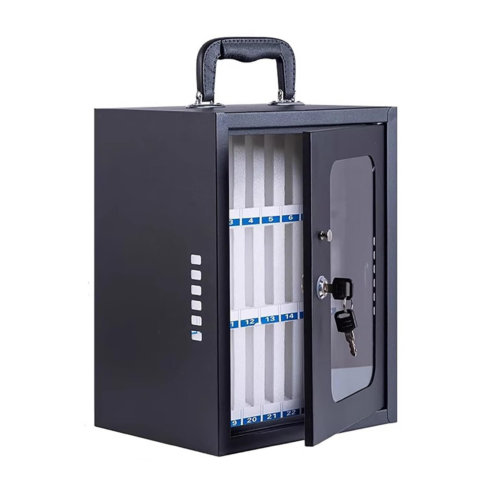 Handy-Schließfach for Klassenzimmer, Handy Safe, Tragbares, an der Wand Montierbares Abschließbare Box for Schulen, Unternehmen und Betriebe(24 Slots)
