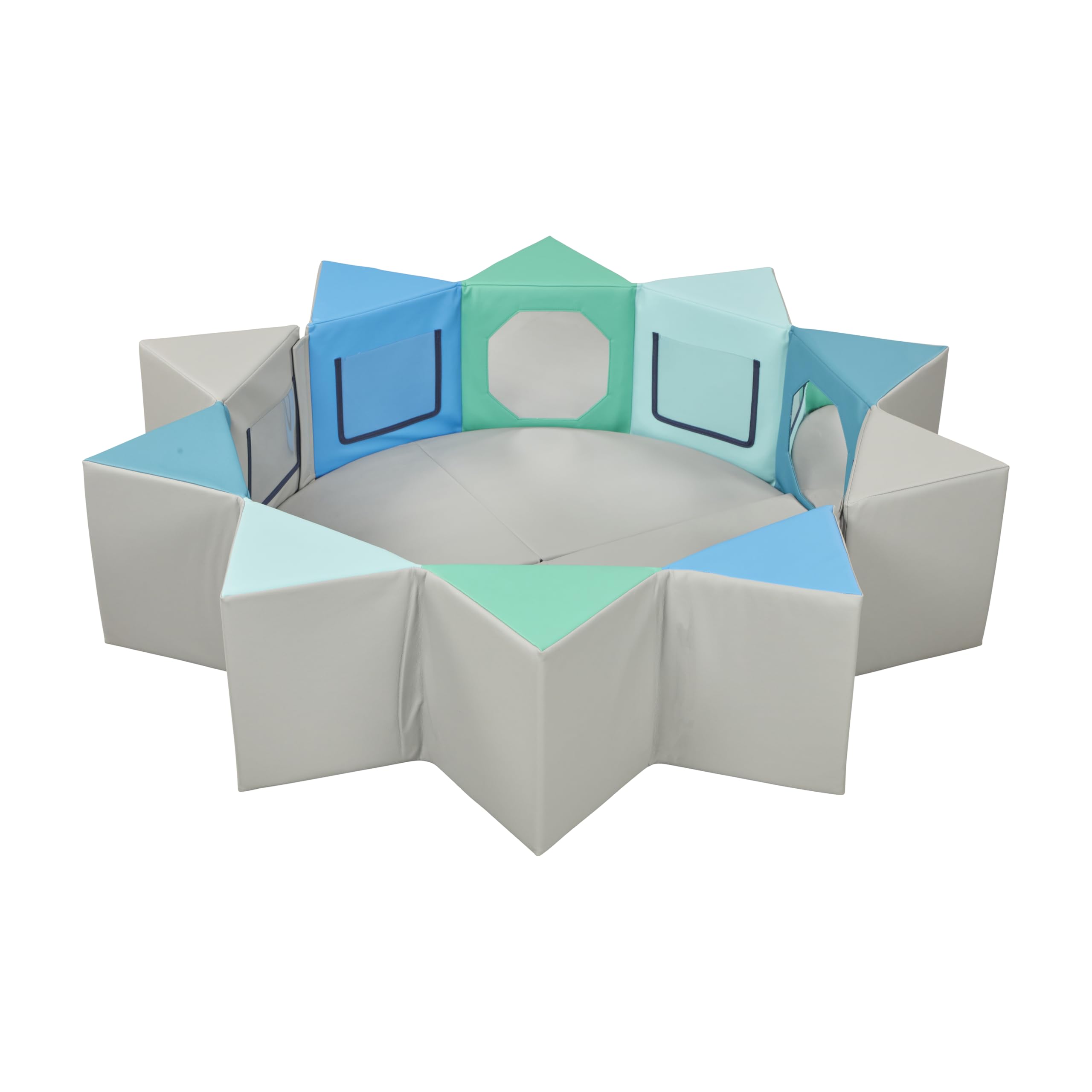 ECR4Kids SoftZone Wall of Mirrors Activity Center, 3-Piece, Contemporary