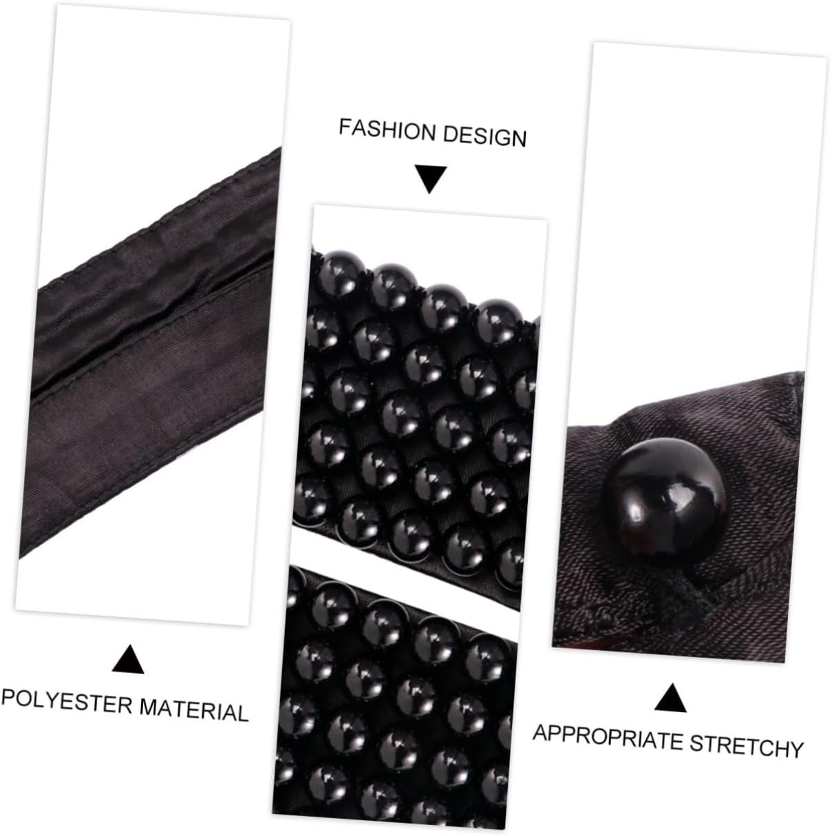 Black Pearl False Collar Polyester Fashion Accessory for Women Girl