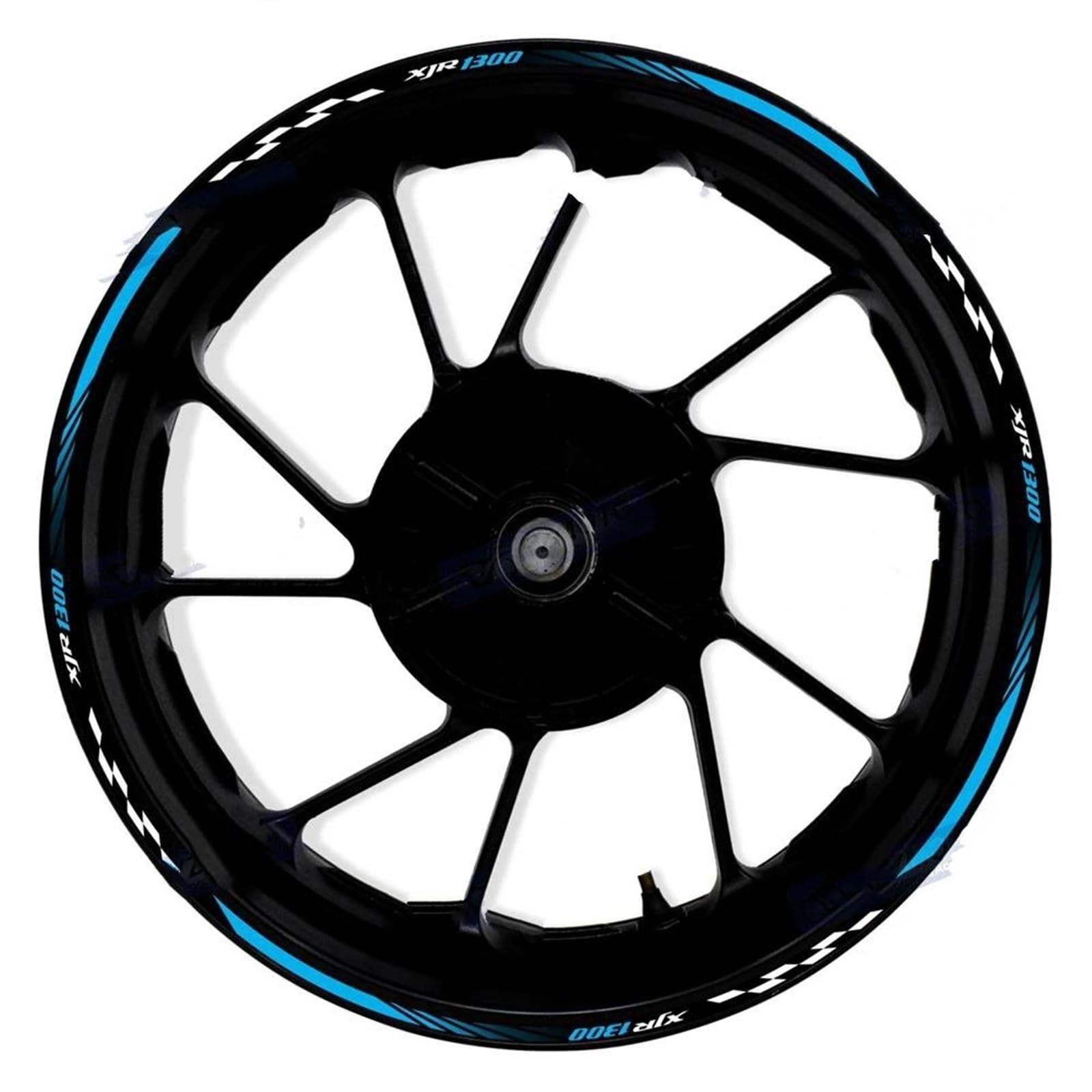 Motorcycle Accessories Reflective Rim Edge Stripes Wheel Stickers for Yamaha XJR1300 XJR 1300(Style 15)