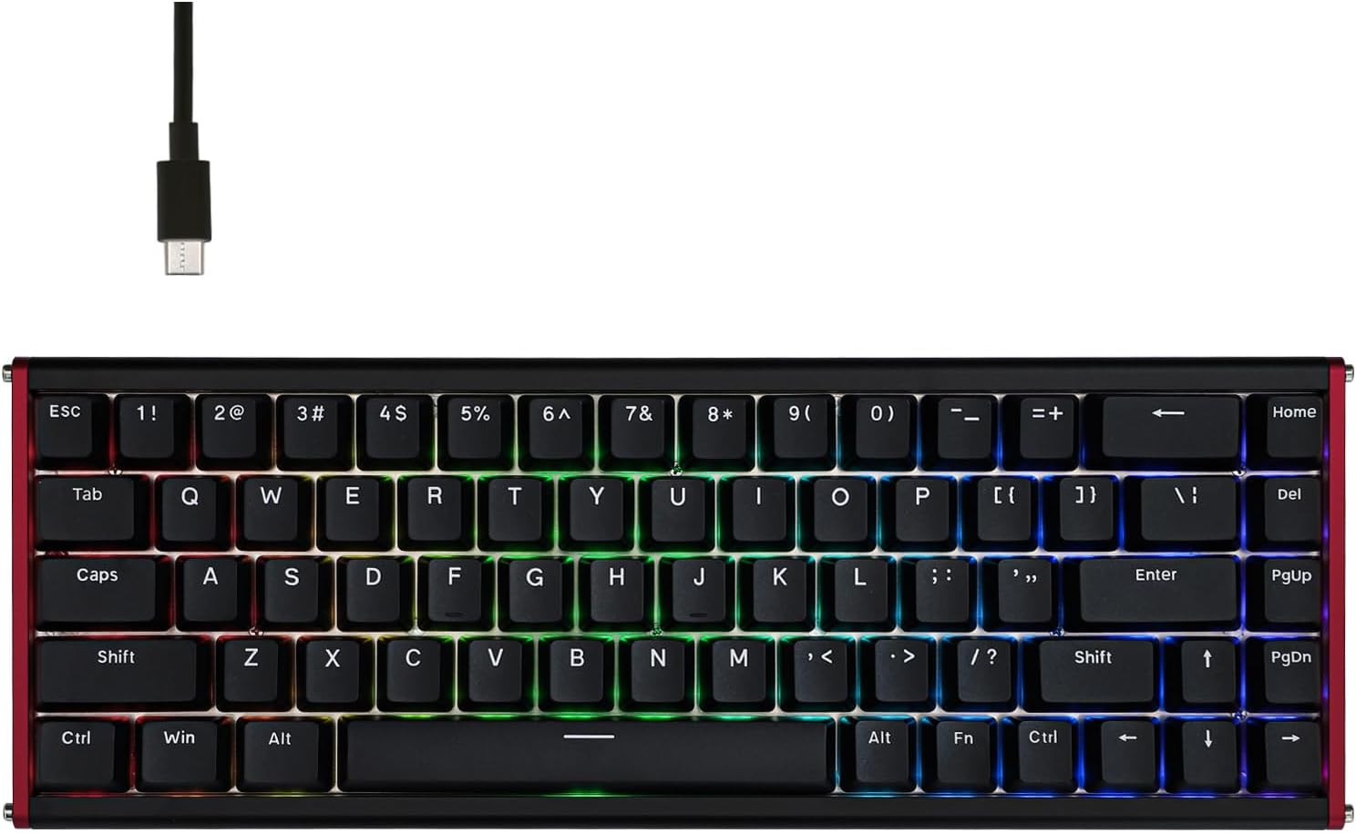 AJAZZ ALUX68 HE Aluminum Rapid Trigger Gaming Keyboard with Magnetic Switch, Wired Hall Effect Keyboard with 8K Polling Rate, 0.125ms Latency, RGB Backlight (Black Topographic, ALUX68 MAX)