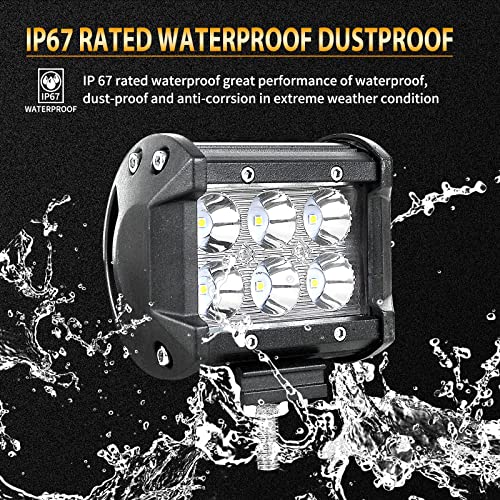 Faro trabajo LED de 4 pulgadas para iluminar rutas nocturnas de quad 5
