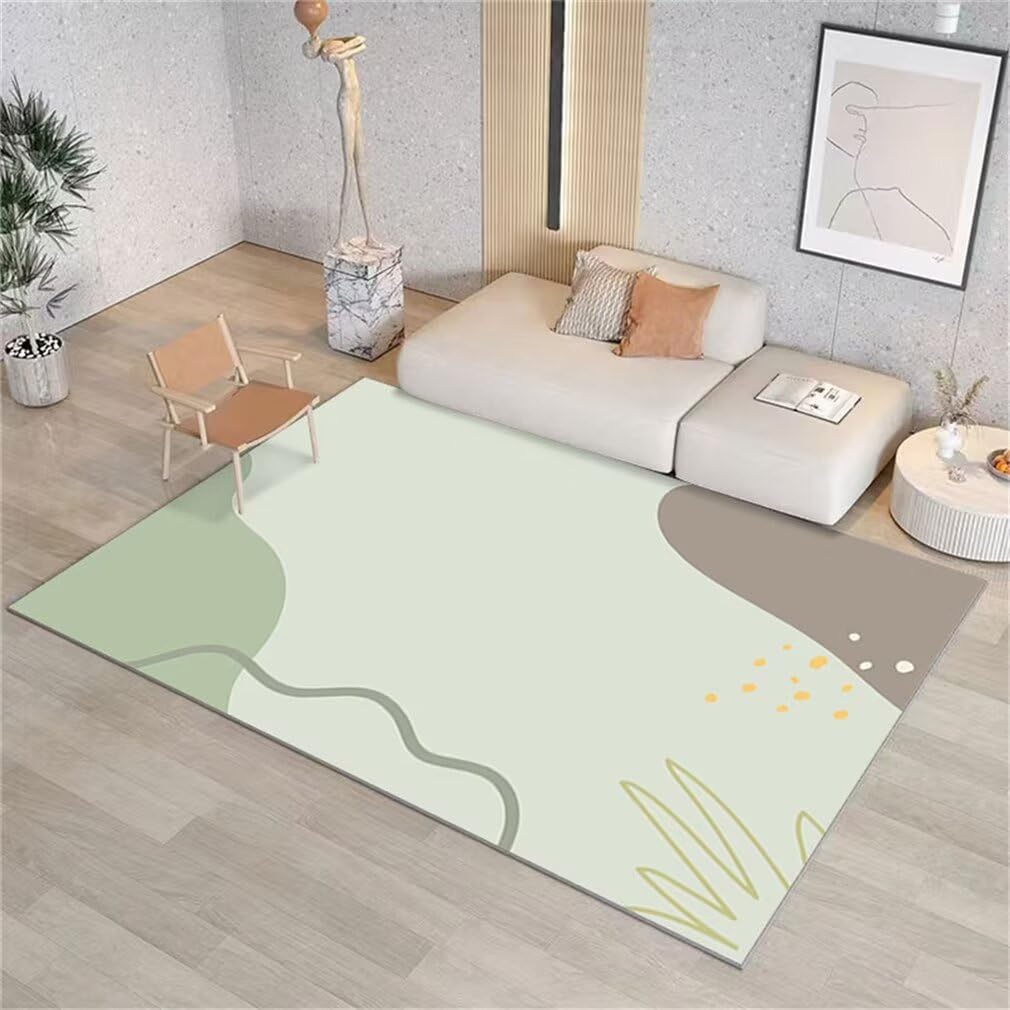 Tapis vert 200x300cm lavable en machine pour salon et chambre d'enfant