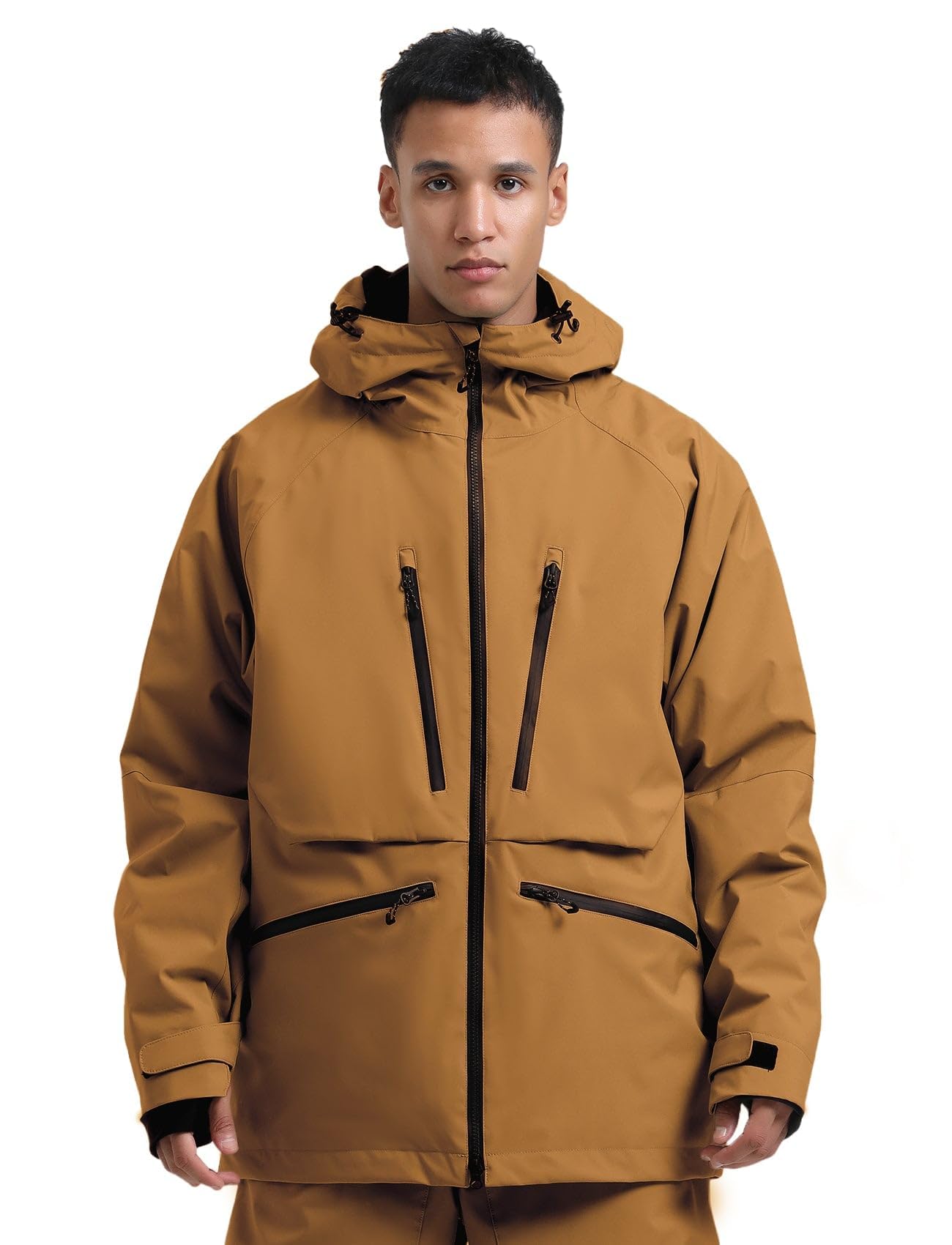 GSOU SNOW Snowboard Jacket Mens Womens Ski Jacket Baggy Snow Hoodie Coat