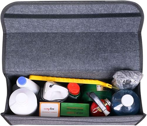 Miniatura 2 de BESPORTBLE Bolsa de almacenamiento para maletero de automóvil, organizador de fieltro, bolsa de carga, plegable, compacta, portátil, para coche,
