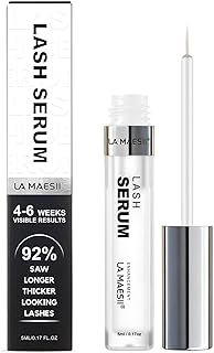 Lash Serum, Eyelash Growth Serum with Advanced Formula, Eyelash Enhancing for Longer Thicker and Fuller Looking Lashes, Vegan & Cruelty-Free for Sensitive Eyes (5mL)