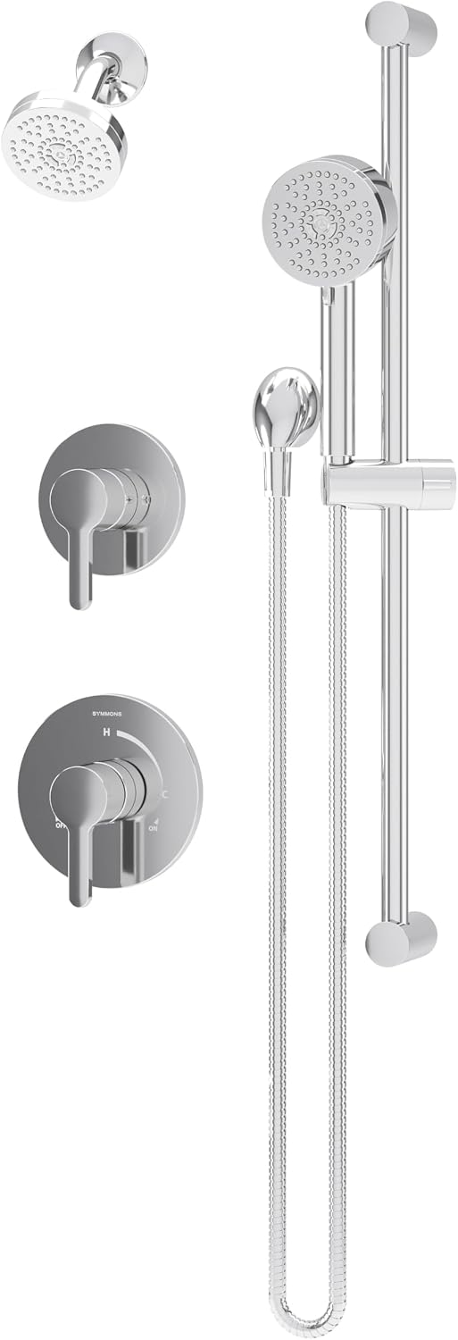 Solarity HydroMersion Double Handle Shower Trim Kit with Hand Spray in Matte Black