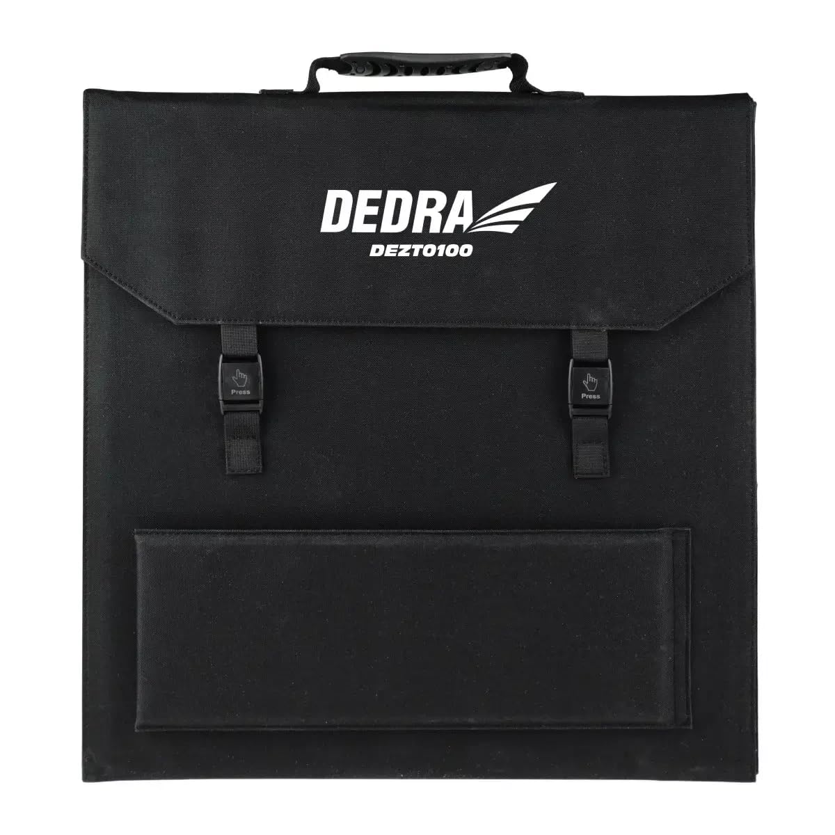 Dedra DEZT0100 - Panel solar para balcón (100 W, con luz LED, peso 4,35 kg, protección IP65, módulos solares monocristalinos)