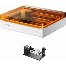 xTool M2 Laser Engraver and Cutter Machine Bundle with RA3 Lite Smart MagSwap Rotary Attachment, 10W Diode Engraving Cutting Machine, Class 1 Enclosed Design with Smart Dual Camera for Wood, Acrylic