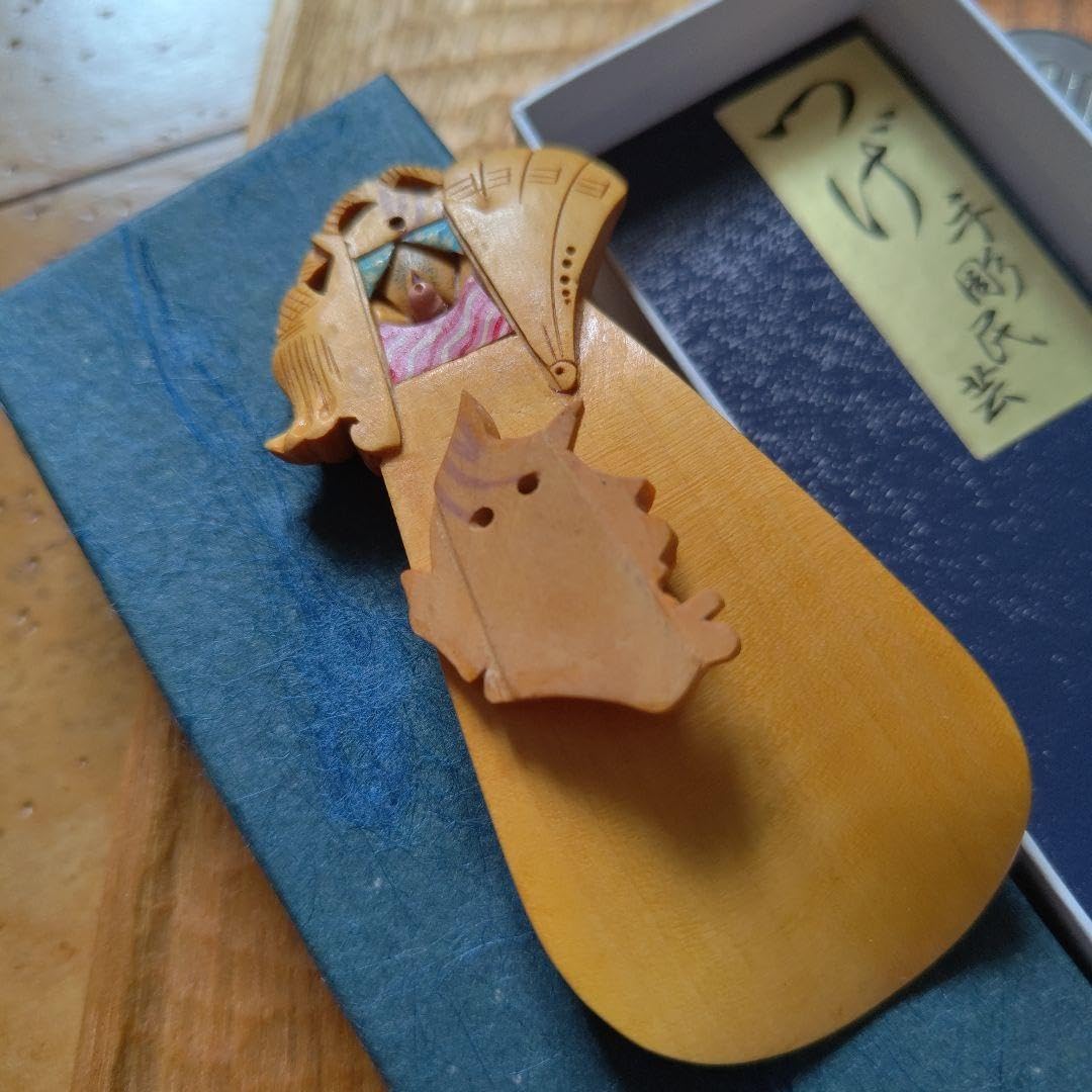 珍宝古物骨董品希少銘品本つげ柘植隠し春画彫刻細工からくり般若