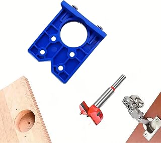 Hinge Jig Drill Guide Set 35mm Concealed Drilling Tool Set Kit Jig Wood Furniture Woodworking Cutting Template Guide for Door Window Furniture