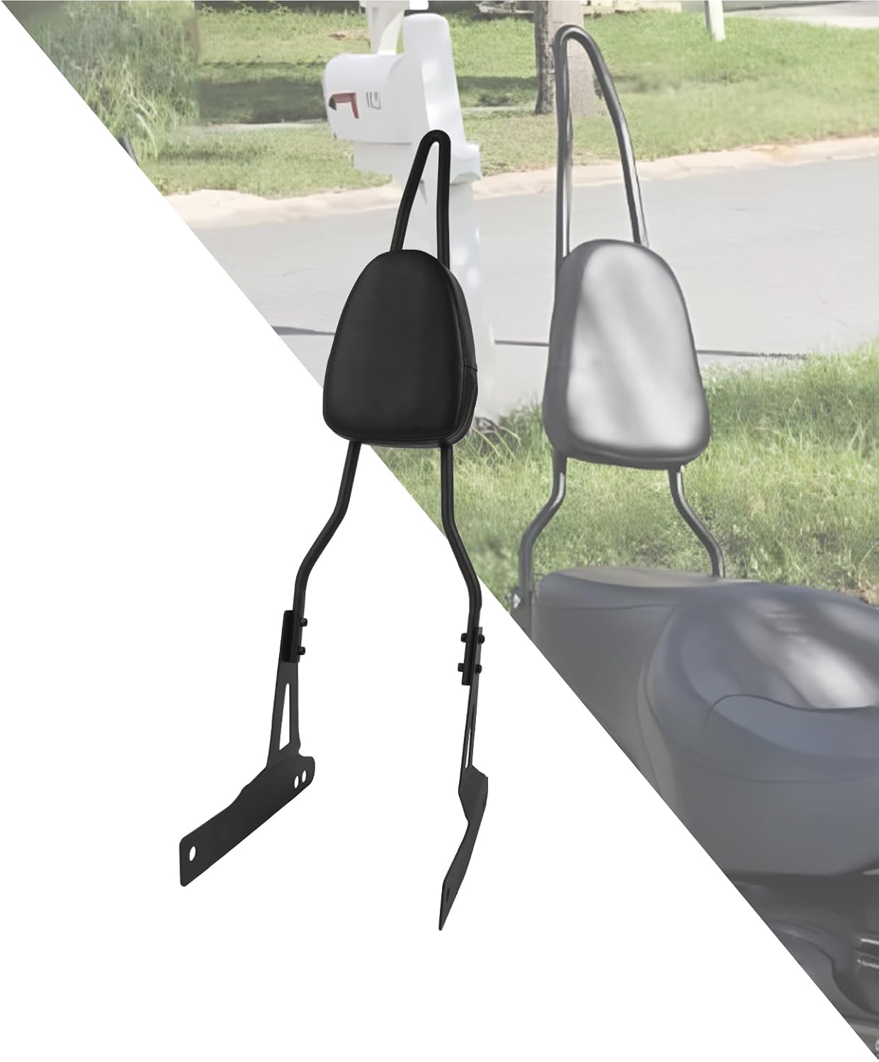 HDBUBALUS Sissy Bar Motorcycle Passenger Backrest with Pad Fit for Harley Dyna Fat Bob FXDF Street Bob FXDB Low Rider FXDL Super Wide Glide 2006-2017