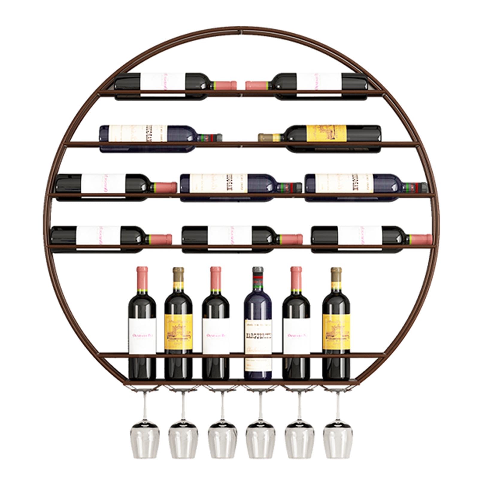 Casier à vin rond mural pour ranger vos bouteilles sans encombrer vos comptoirs de cuisine
