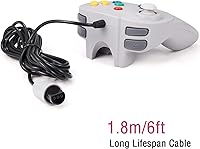 Vista 7 de KIWITATA Retro N64 Mini Controller, Mini N64 Wired Remote Game Pad Upgraded Joystick Controller for Classic N64 Video Console (Gray)