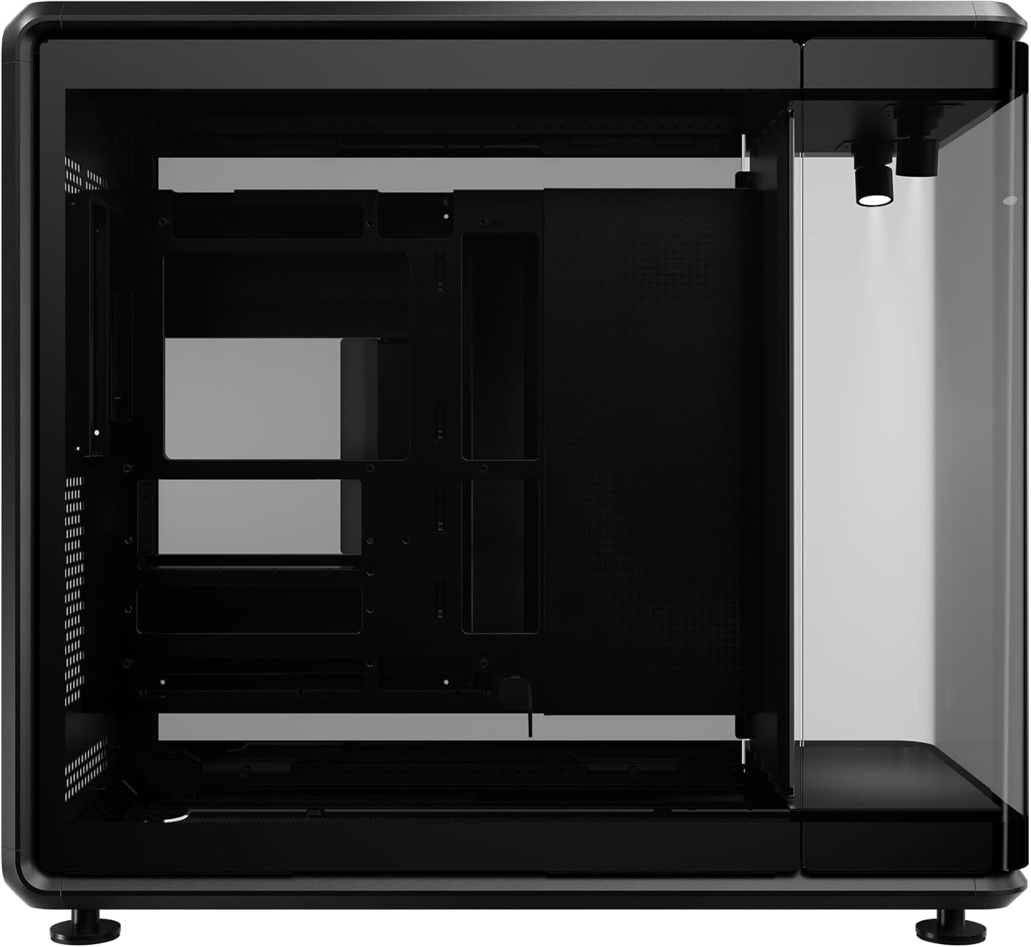 Cooler Master MasterFrame 360 Panorama ATX Mid-Tower PC Case – Front Showcase Stage with Spotlight & Panoramic Glass, Supports 430mm GPUs & 360mm Radiators, PCIe 5.0 Ready, Up to 12x120mm Fans, USB-C