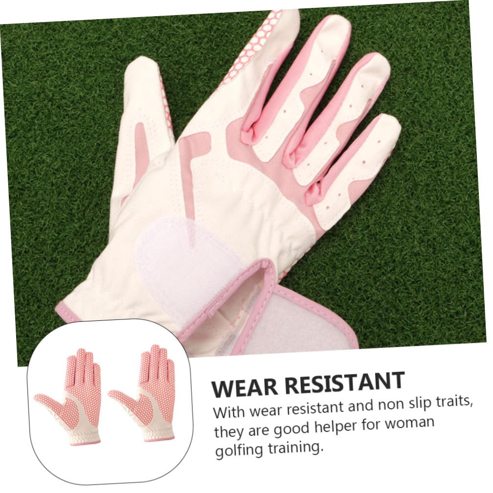 TOYANDONA Guantes De Golf para Mujer Transpirable Protección Pulgar Antideslizante Material Duradero Juego Exterior Entrenamiento y Competición