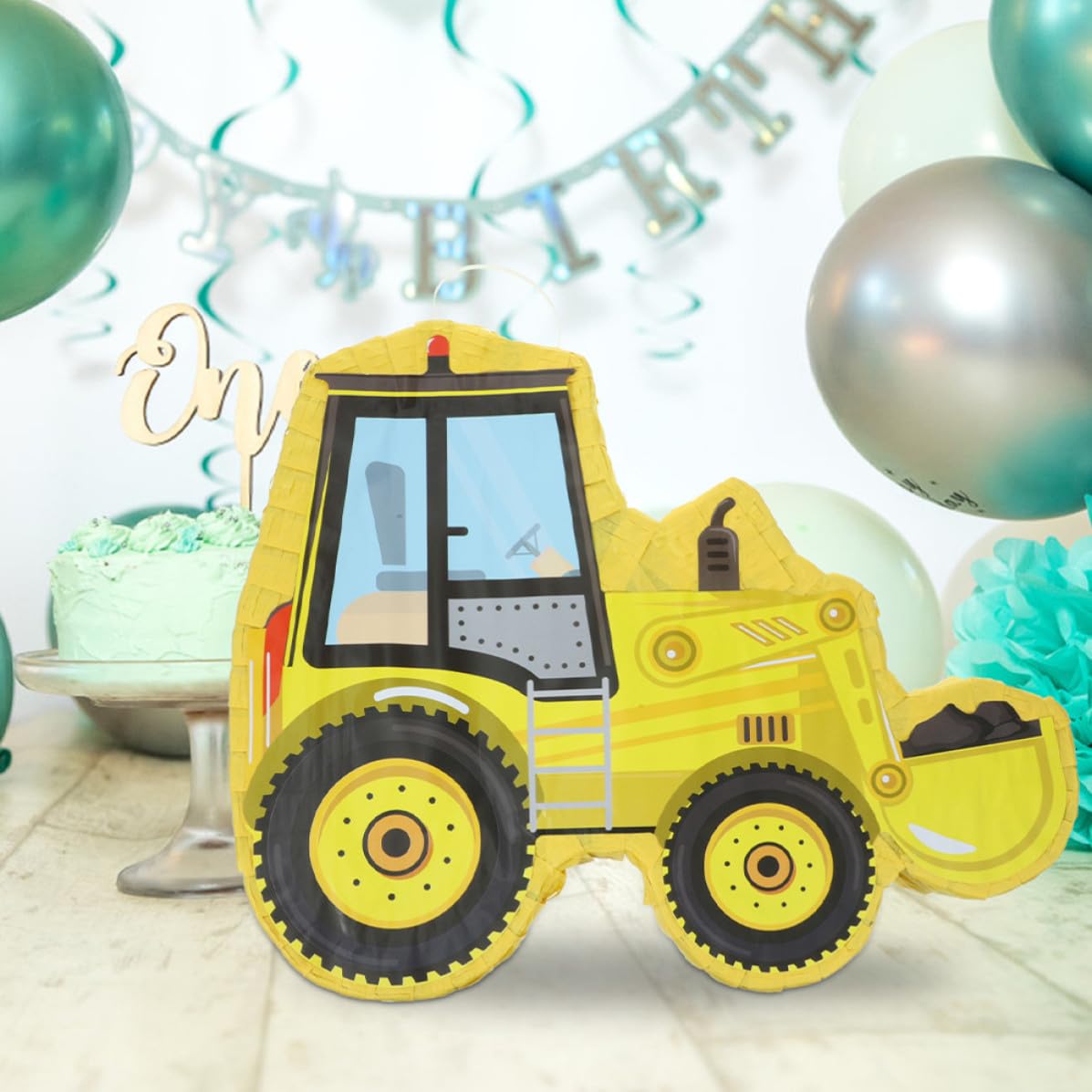 Papel Piñata Mano de Excavadora Hecha a Fiesta Infantil